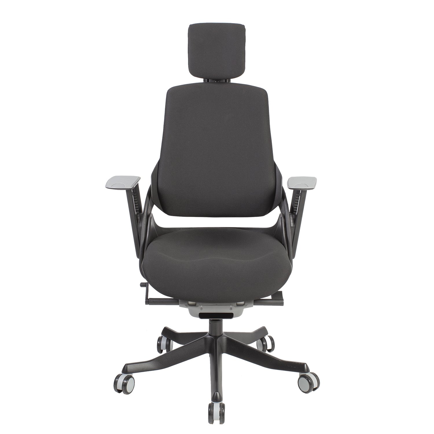 Biuro kėdė WAU su galvos atrama 65x49x112-129 cm, juoda - 2