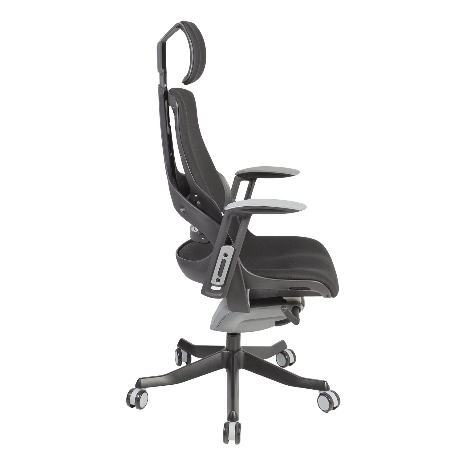Biuro kėdė WAU su galvos atrama 65x49x112-129 cm, juoda - 3