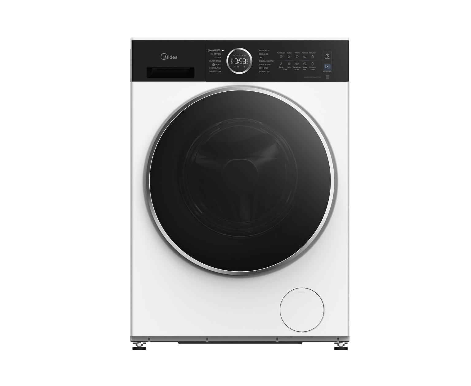 Skalbimo mašina Midea MF205W80BA30/W-BK, 8 kg - 1