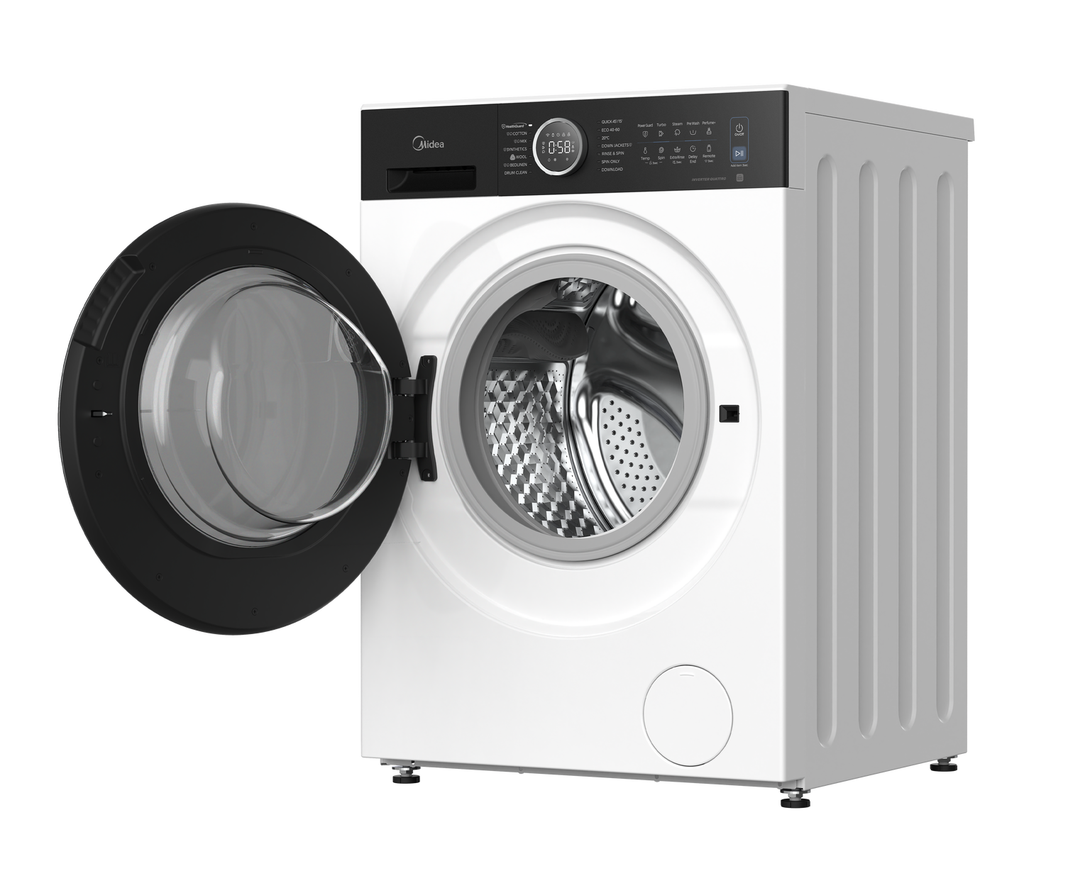Skalbimo mašina Midea MF205W80BA30/W-BK, 8 kg - 4