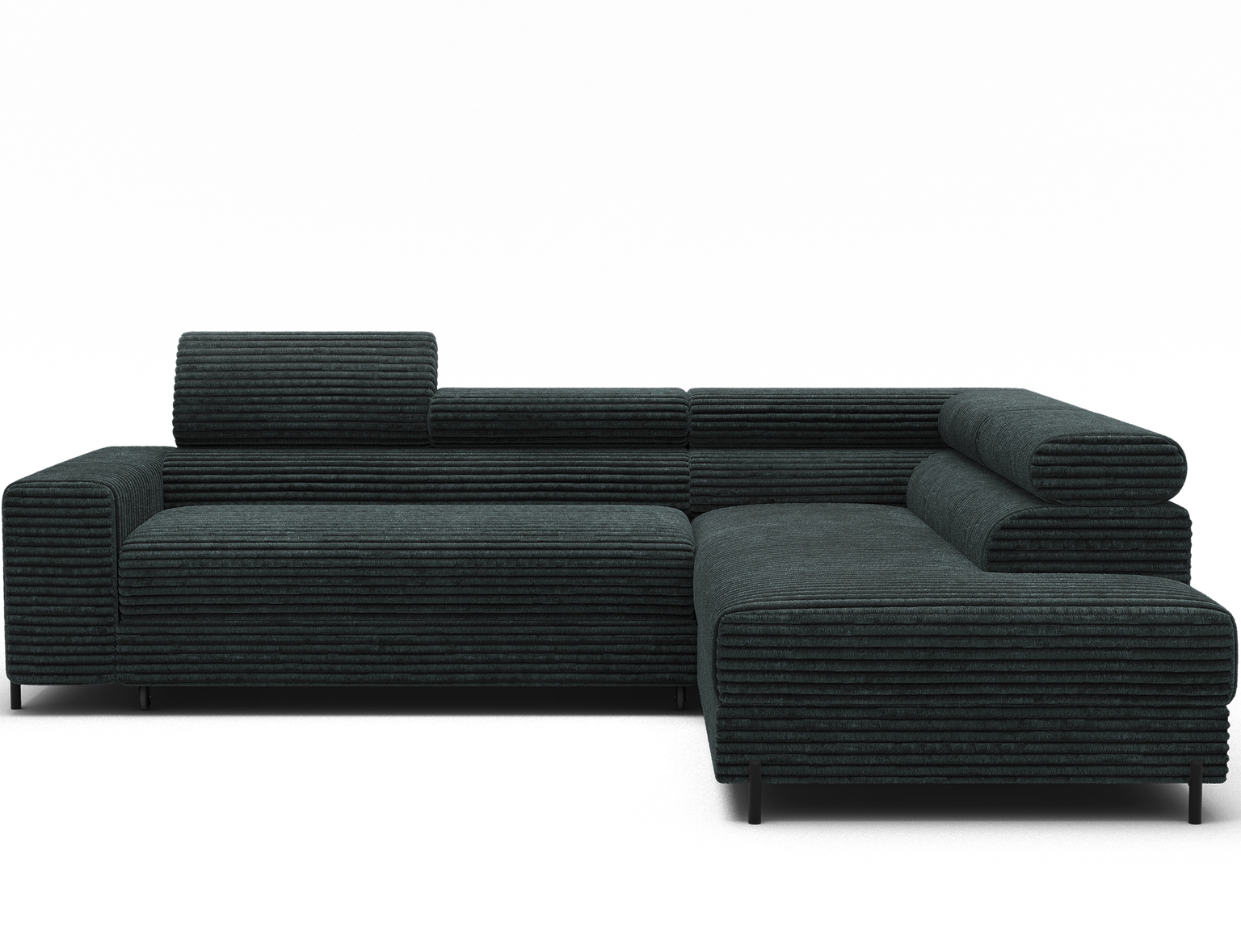 Kampinė sofa - lova Colesio, žalia sp., dešininė, 200 x 274 cm x 93 cm-0