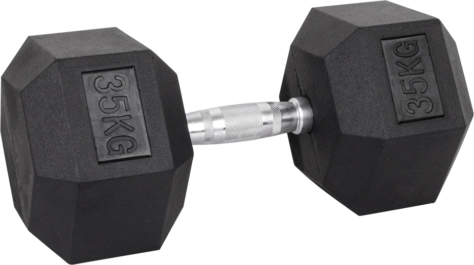 Šešiakampis hantelis inSPORTline Hexsteel 35kg-0
