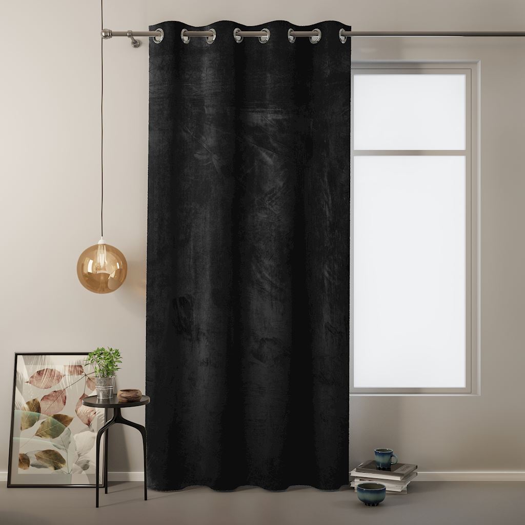 Naktinė užuolaida AmeliaHome VELVET, 140 x 245 cm, juoda - 2