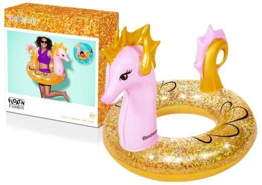 Pripučiamas ratas Bestway Glitter Seahorse Swim Ring 45" x 41"/1.15m x 1.04m - 3