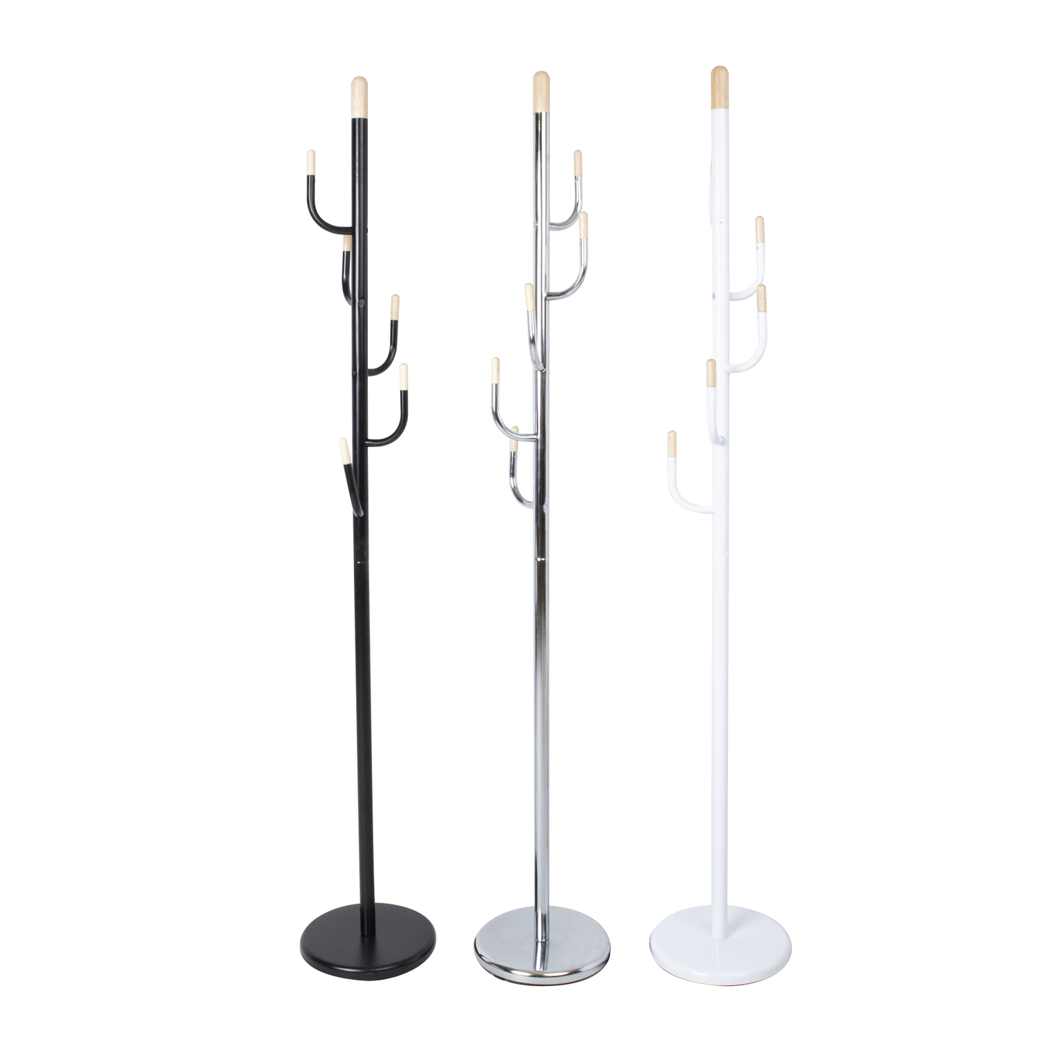 Drabužių kabykla GLADE,  D28xH174 cm, balta-1