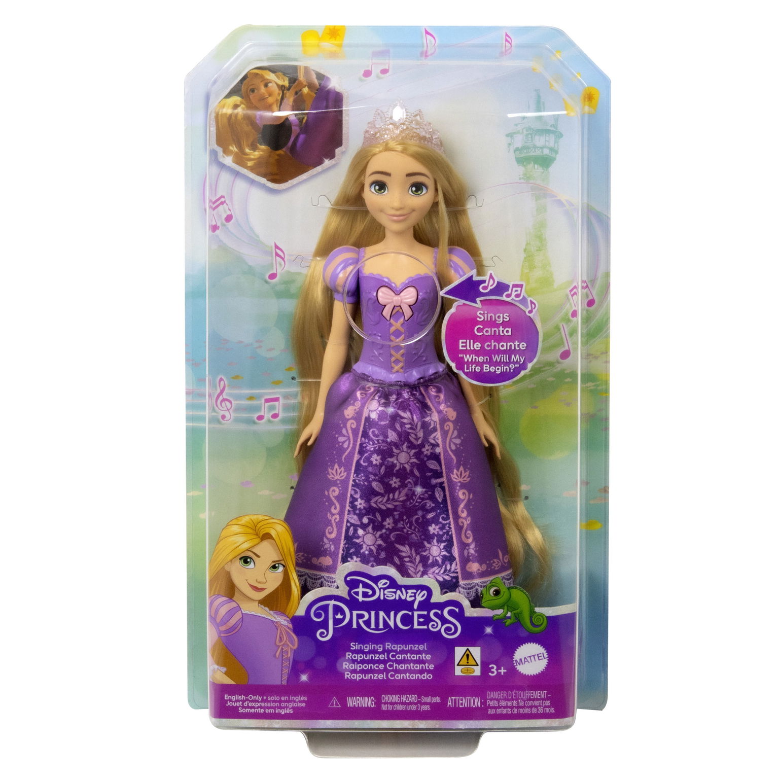 Dainuojanti lėlė Disney Princess Auksaplaukė, anglų kalba - 6