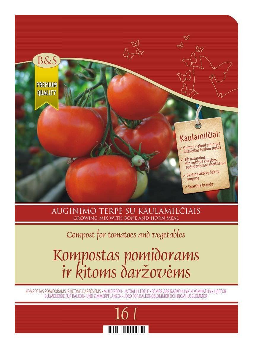 Organinis kompostas pomidorams ir daržovėms, 16 l