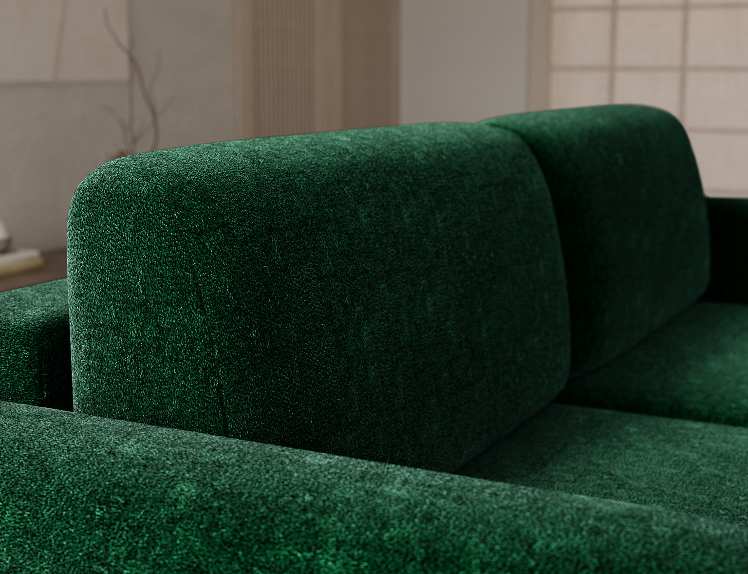 Kampinė sofa Acossta Amore 35, tamsiai žalia sp., kairinė, 154 x 244 cm x 95 cm - 8