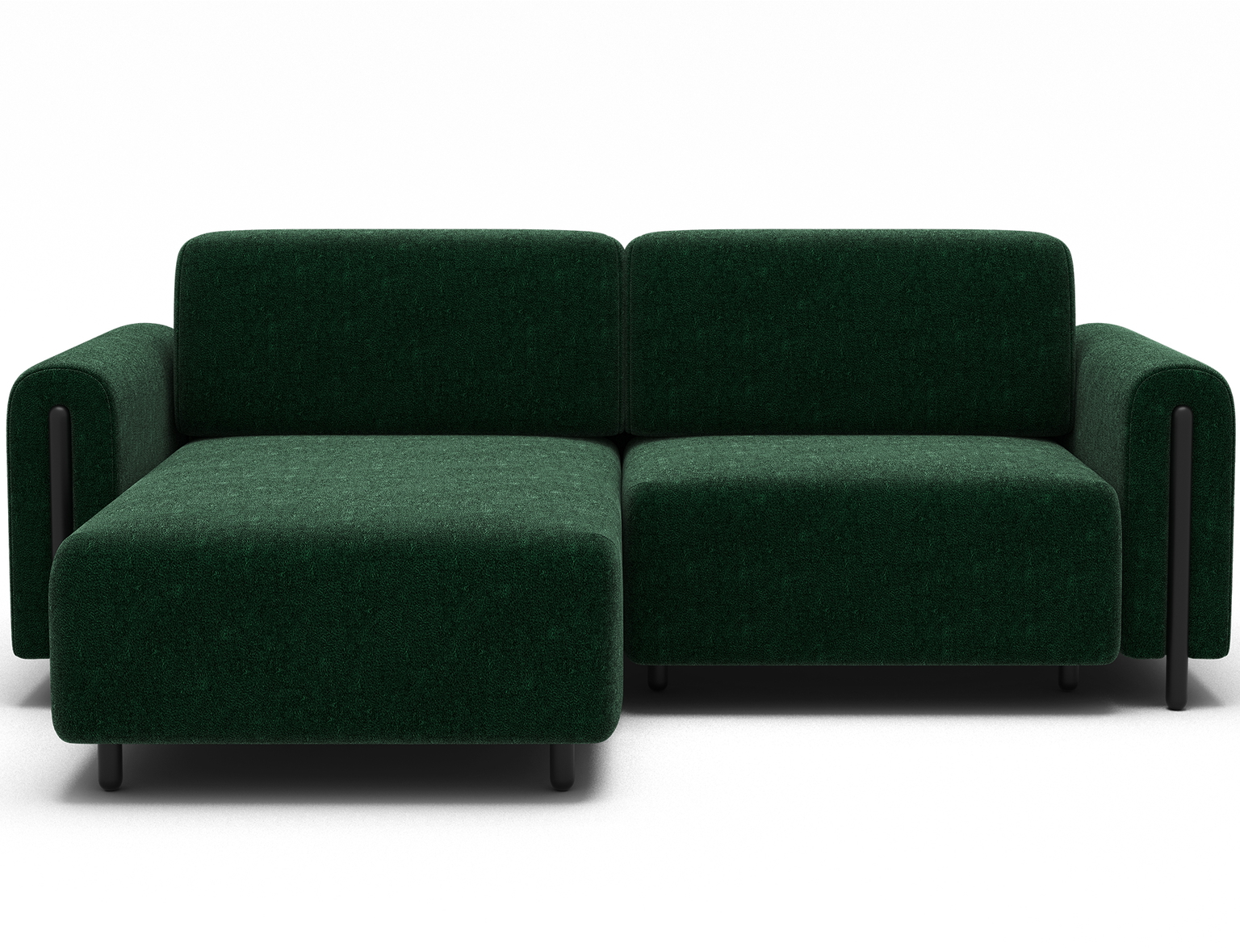 Kampinė sofa Acossta Amore 35, tamsiai žalia sp., kairinė, 154 x 244 cm x 95 cm-0