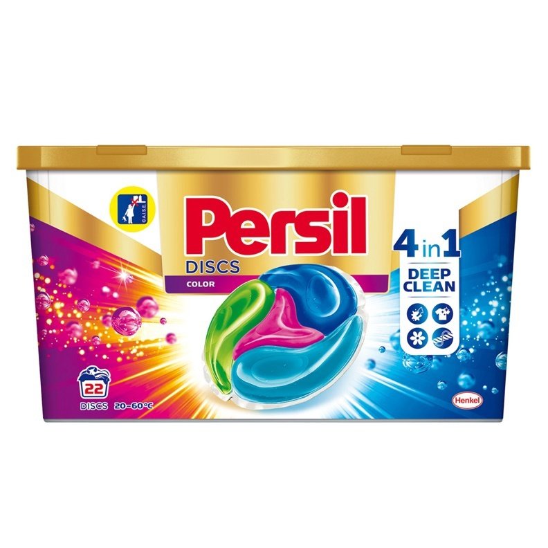 Skalbimo kapsulės PERSIL Discs Color, 22 skalbimų