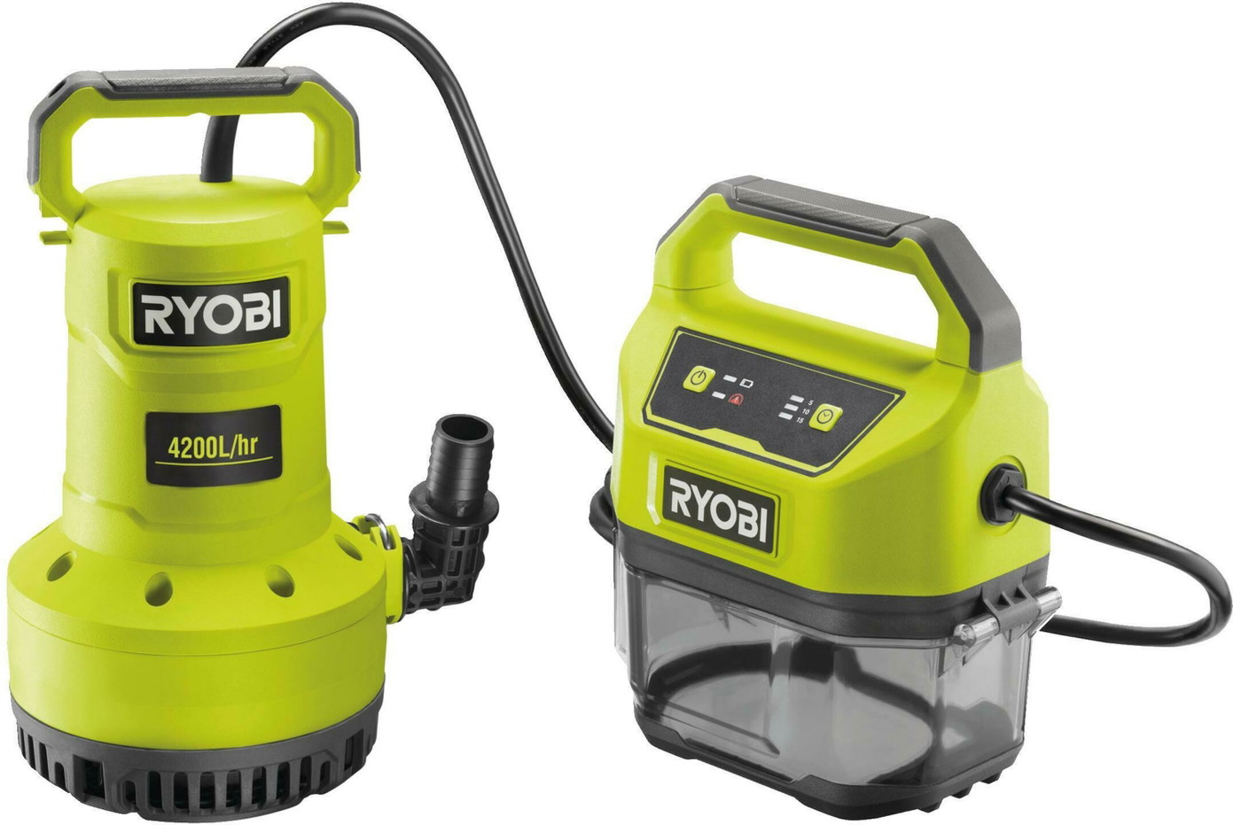Akumuliatorinis panardinamas siurblys RYOBI RY18SPA-0, 18 V (be akum. ir krov.)-0