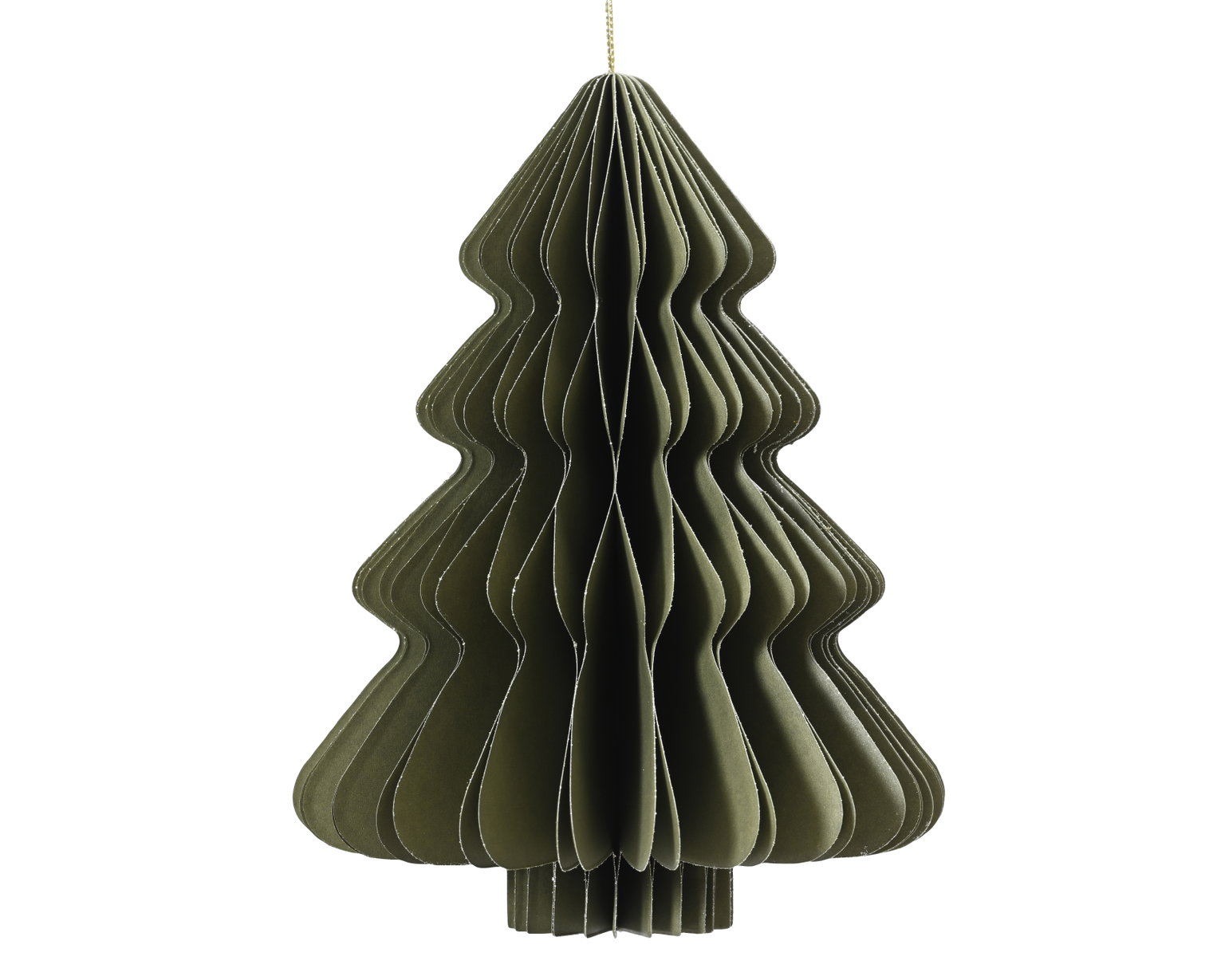 Pakabinama kalėdinė dekoracija PAPER TREE, žalios sp., 20 x 15 cm, 1 vnt-0