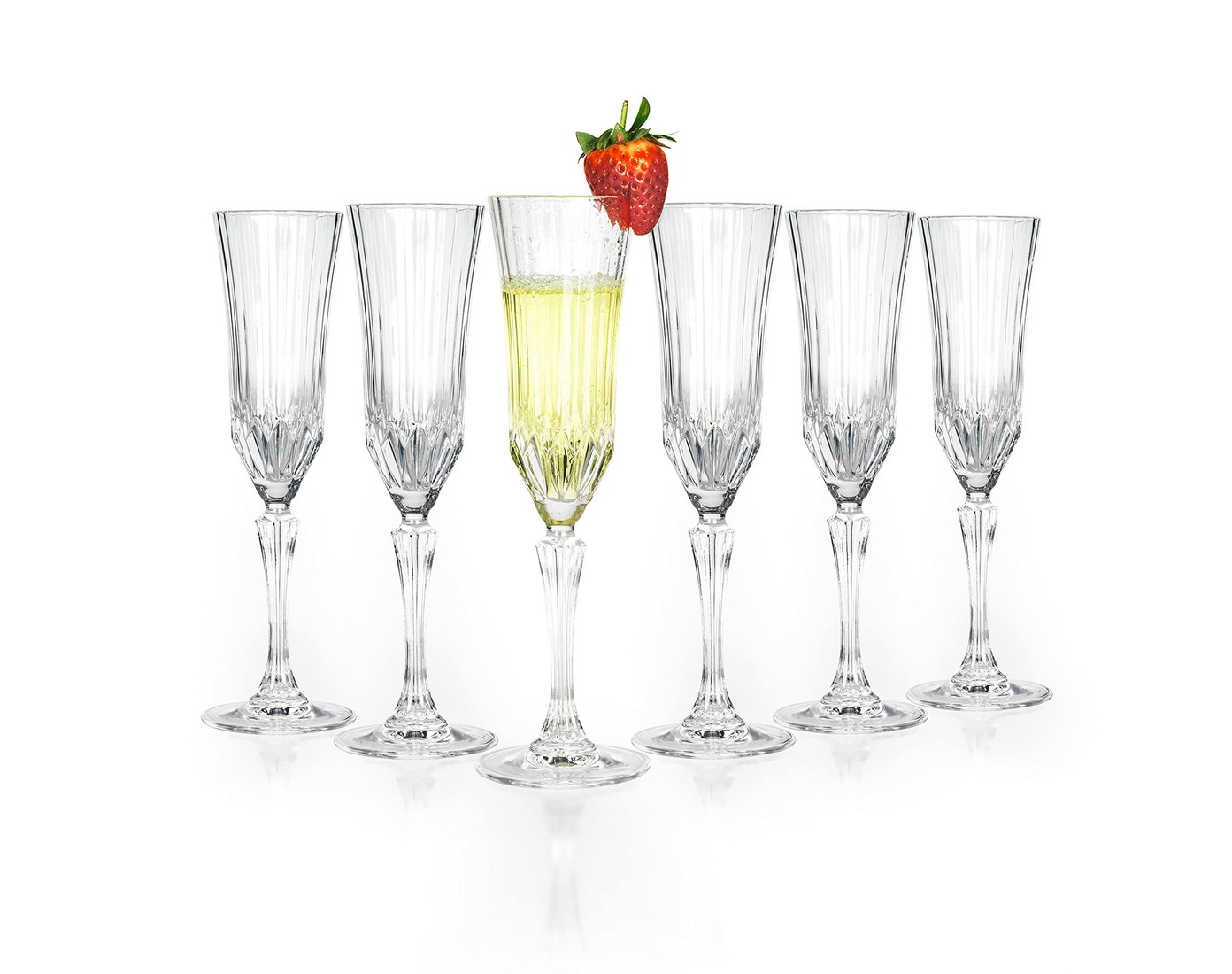 Krištolinės šampano taurės RCR ADAGIO, 180 ml., 6 vnt.-0