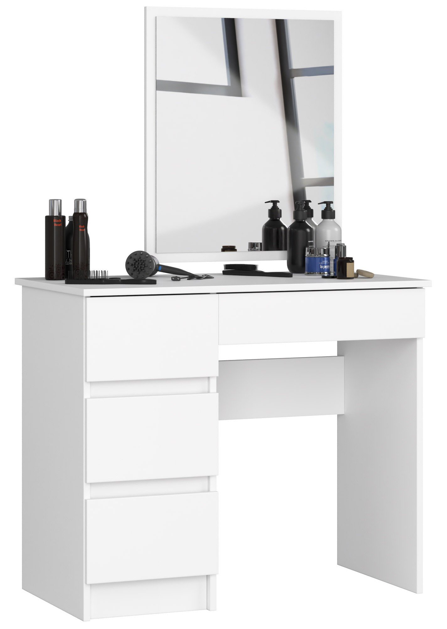 Kosmetinis staliukas su veidrodžiu T-6/SL 500x600, balta - 1