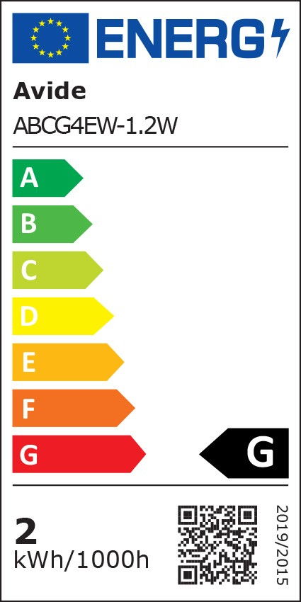 LED lemputė AVIDE, G4, 1,2W (=11W), 3000K, 12V, 90 lm, 110° - 4