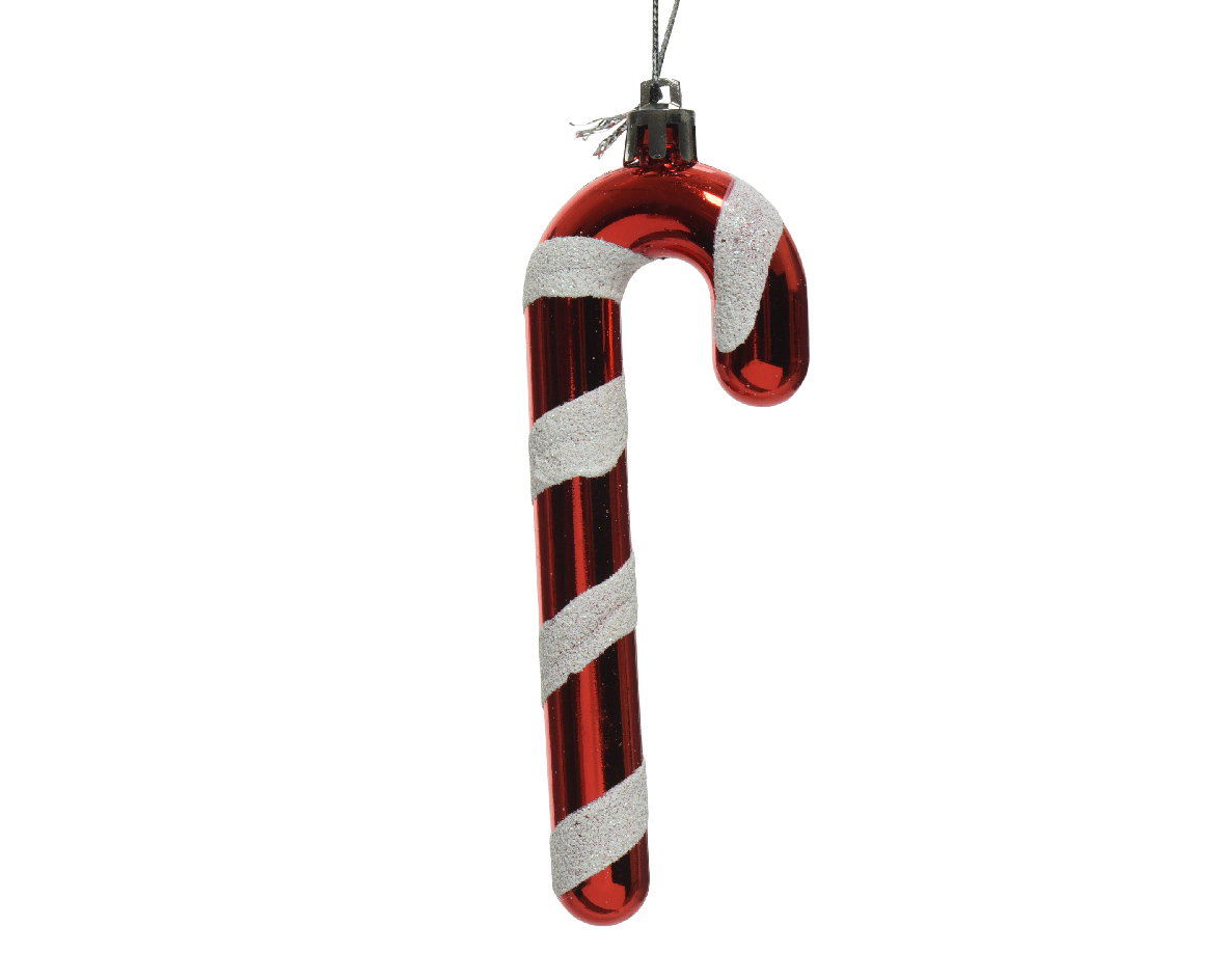 Pakabinamas kalėdinis žaisliukas CANDY STICK, raudonos/baltos sp., 12 cm, 2 vnt-0