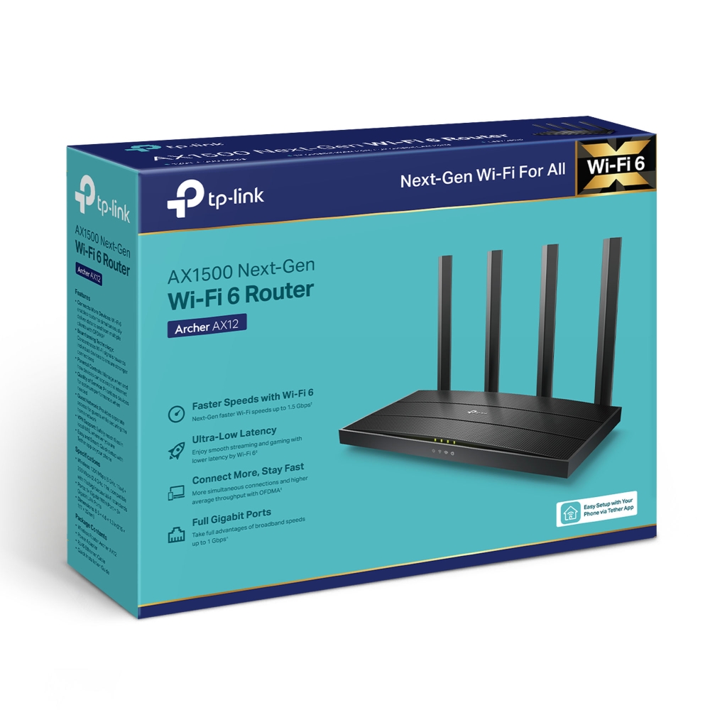 Maršrutizatorius TP-Link Archer AX12, juoda - 4