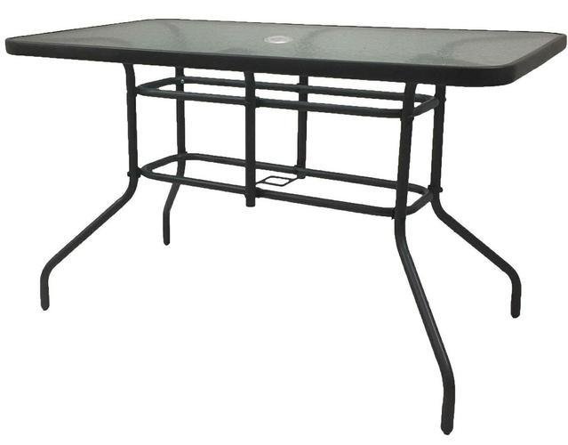 Lauko stalas Bergama/O, 120x70x70 cm, juodas