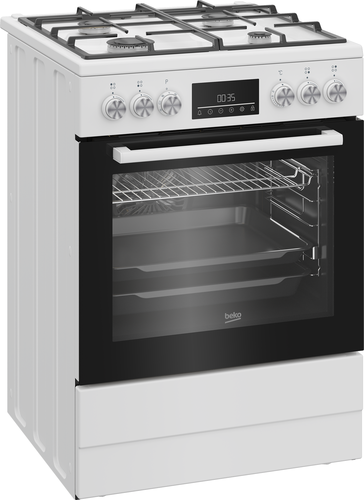Dujinė viryklė su elektrine orkaite BEKO FBM62330GWDTN, 60 cm-1