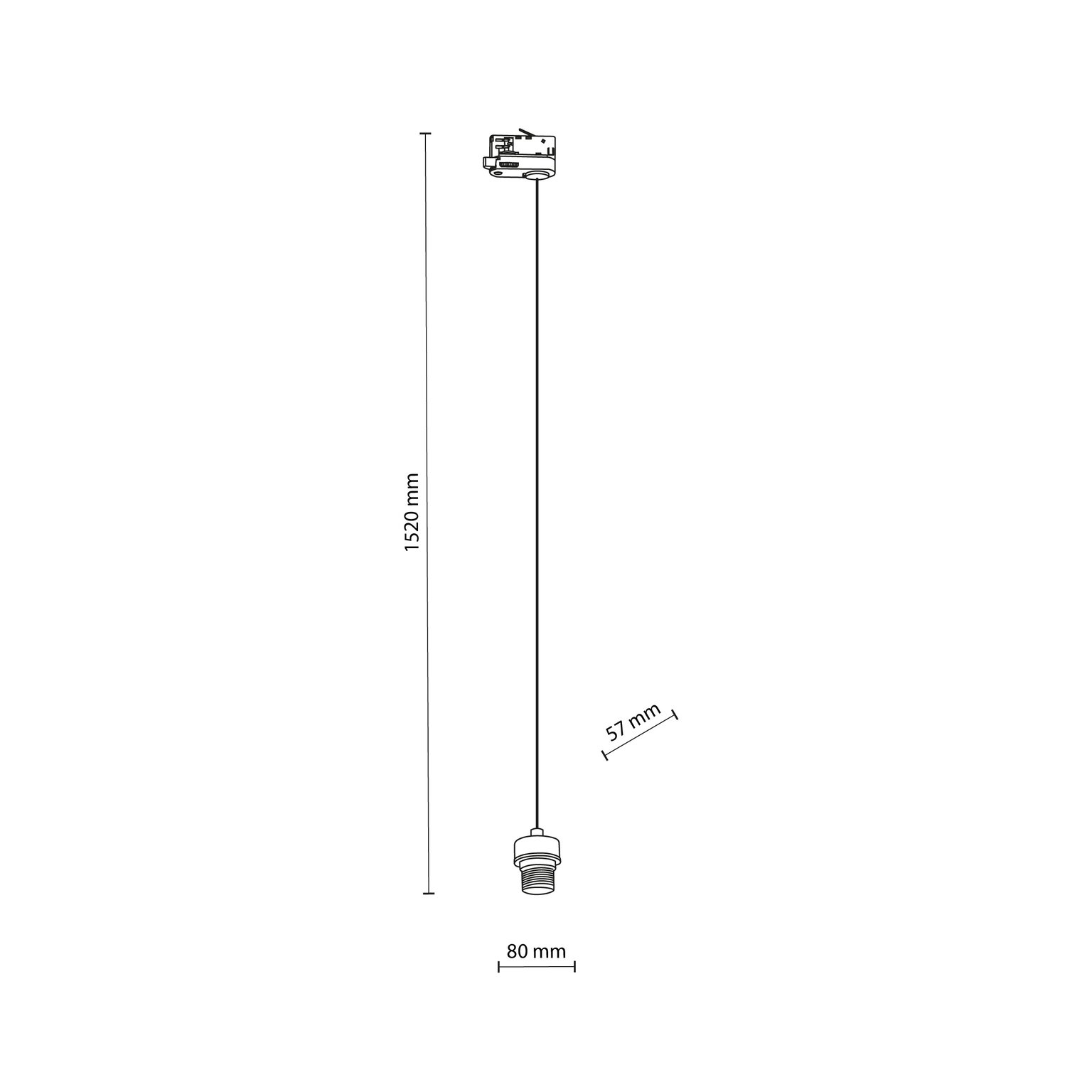 Lempos lizdas su triguba grandine TRACER BLACK, 1 x E27-1
