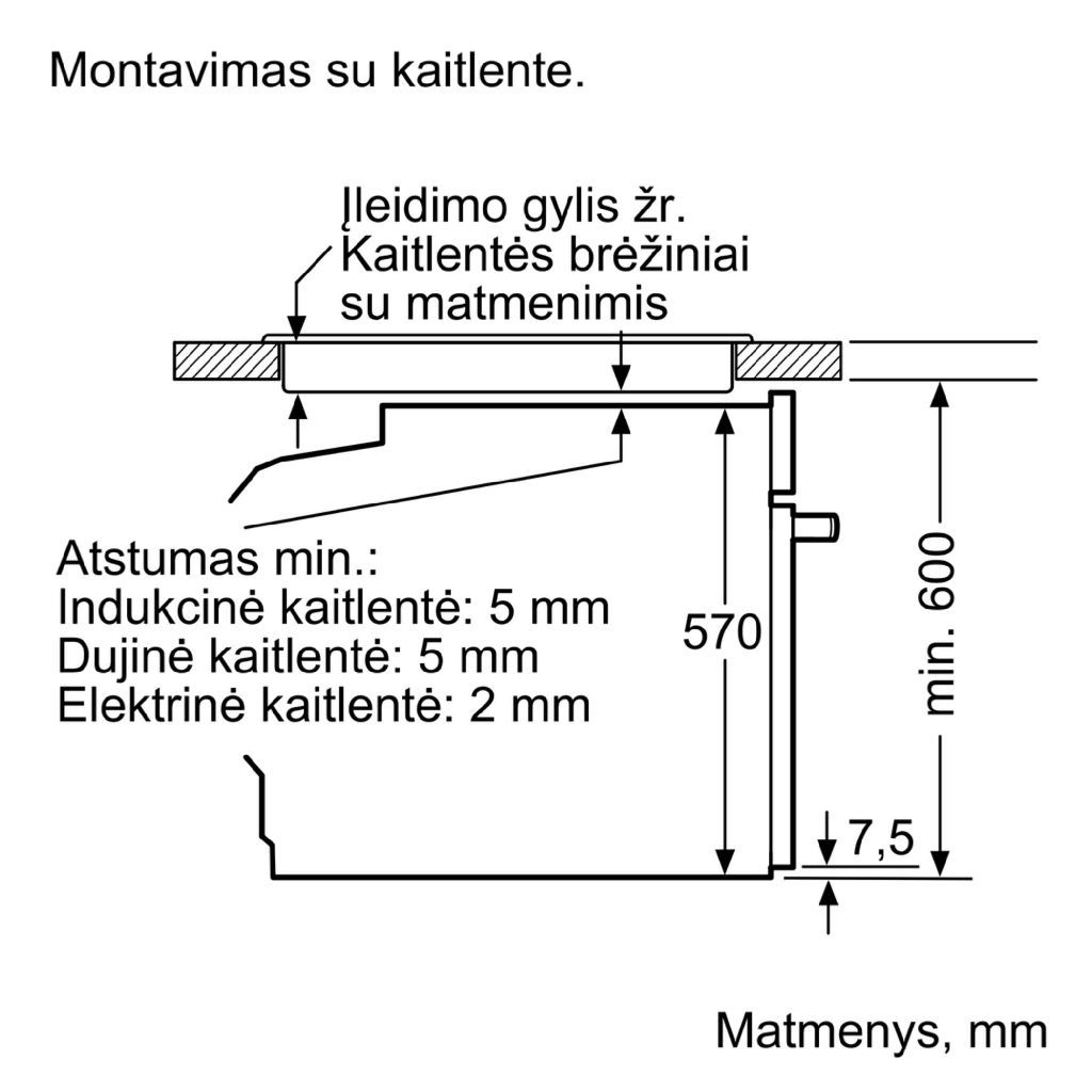 Įmontuojama orkaitė BOSCH HBA530BB0S - 2