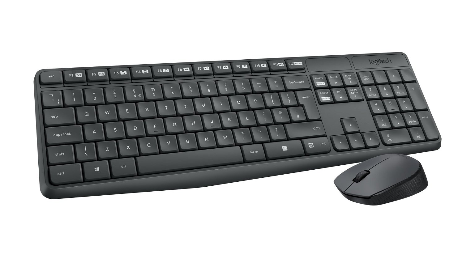 Klaviatūra Logitech MK235 EN, juoda/pilka, belaidė - 3