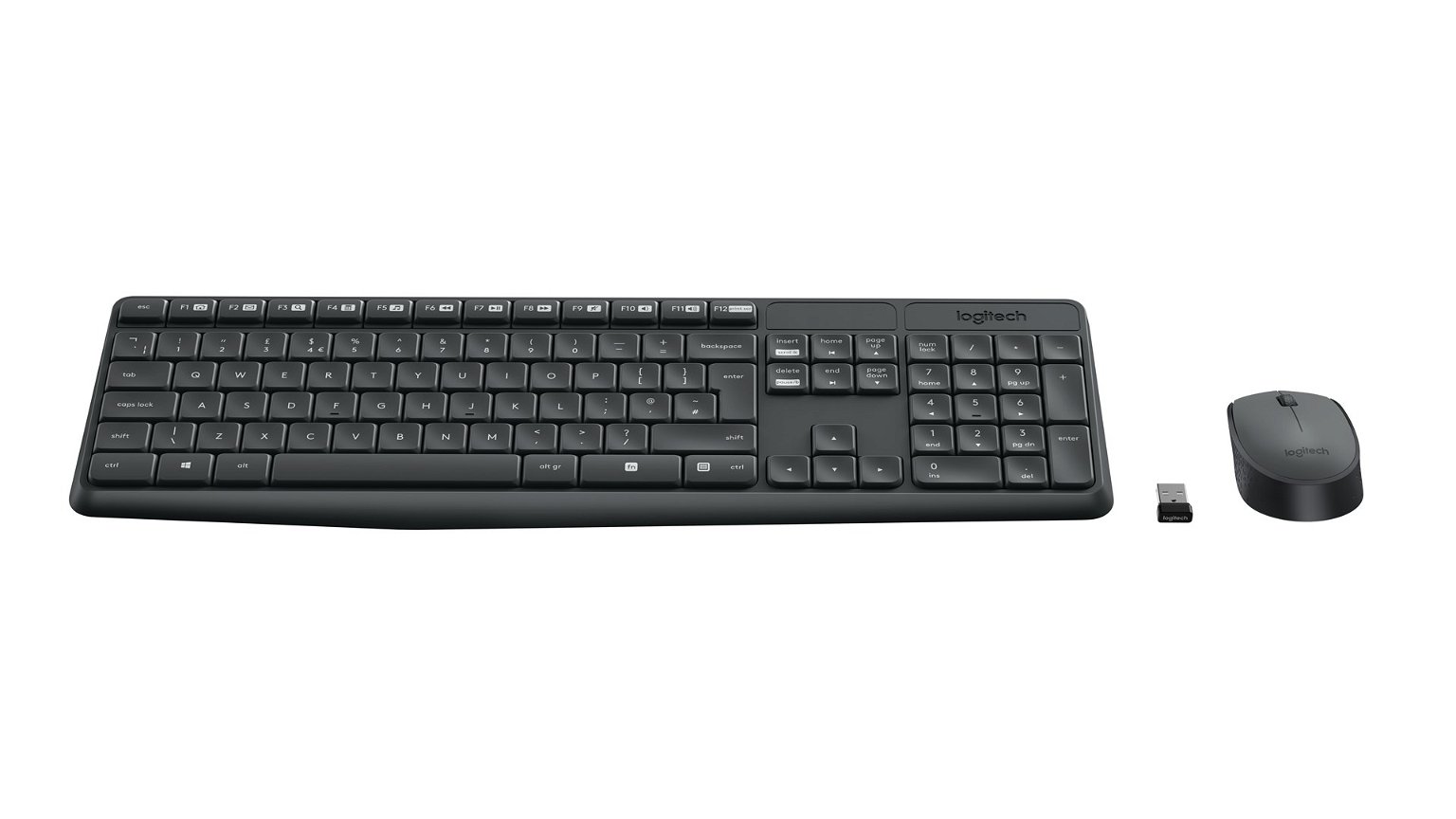 Klaviatūra Logitech MK235 EN, juoda/pilka, belaidė - 4