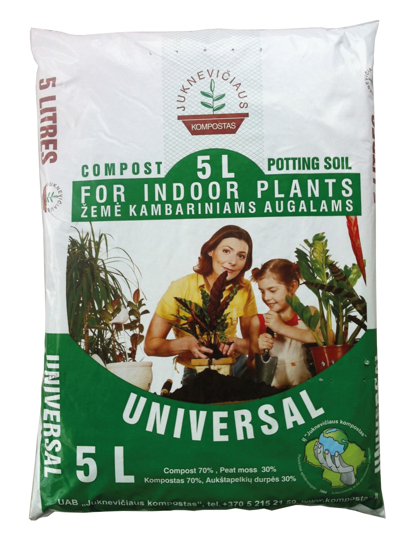 Universali kompostinė žemė JUKNEVIČIAUS, 5 l-0