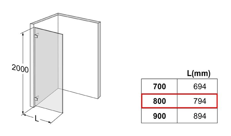 Dušo durys IDO Design, 79.4 x 200 cm - 5