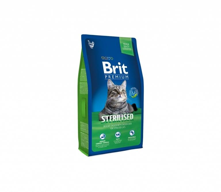 Sausas ėdalas sterilizuotoms katėms BRIT PREMIUM, 1.5 kg