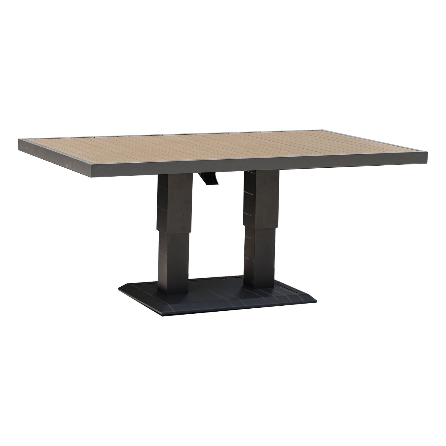 Lauko stalas su reguliuojamu aukščiu PARKER 150 x 90 x 52-75 cm, pilka/ruda - 1