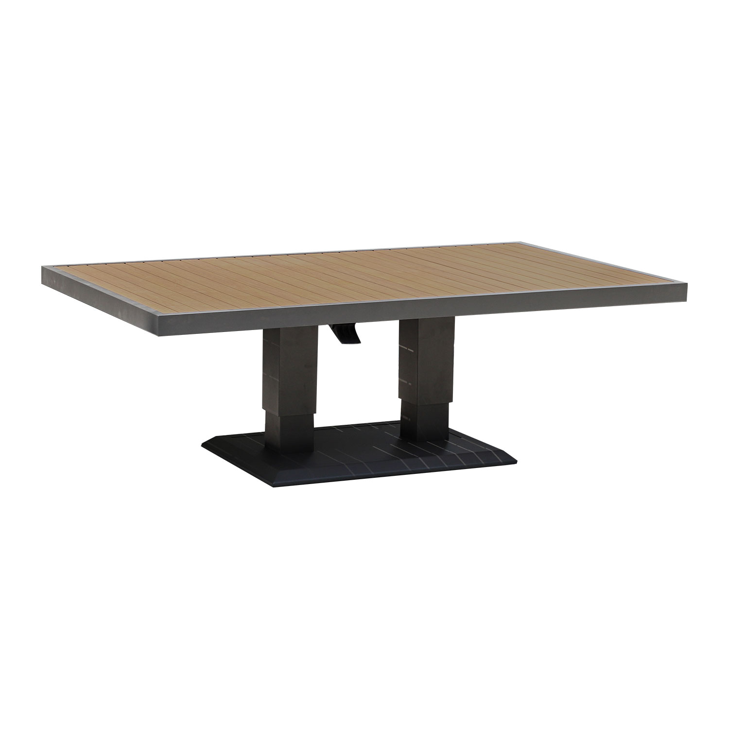Lauko stalas su reguliuojamu aukščiu PARKER 150 x 90 x 52-75 cm, pilka/ruda - 2
