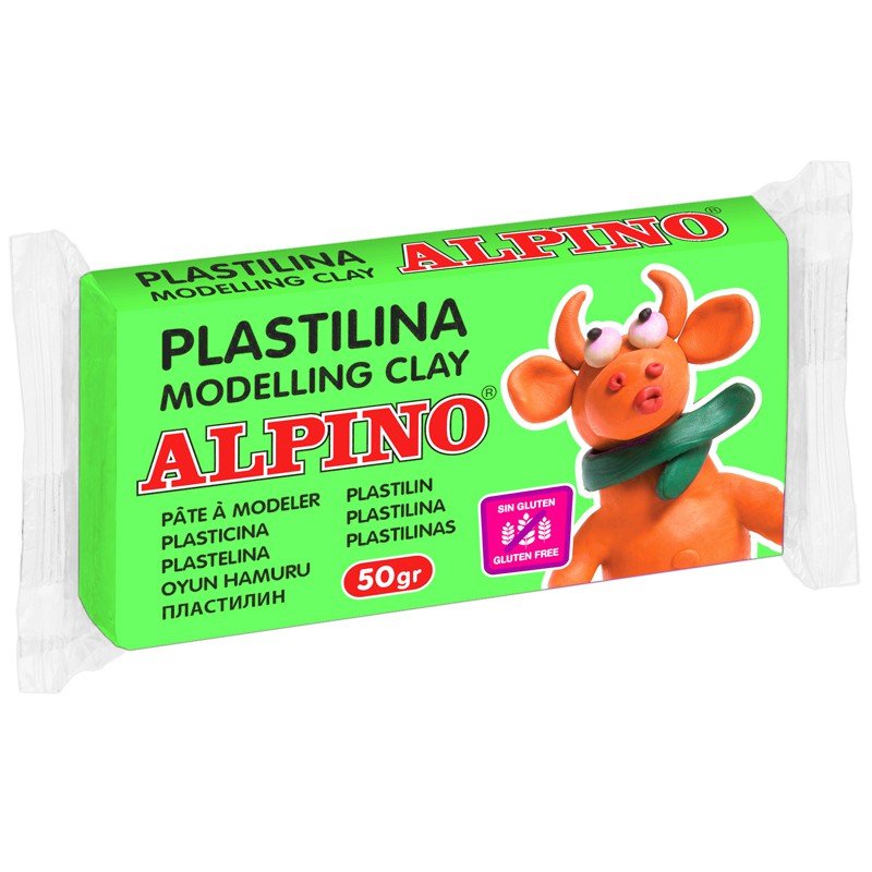 Plastilinas ALPINO NEON, 50 g, žalias