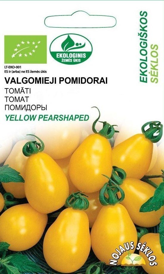 Valgomųjų pomidorų YELLOW PEARSHAPED sėklos, 0,1 g