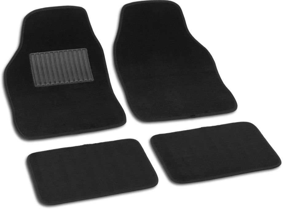 Automobiliniai kilimėliai BOTTARI Soft, 43 x 64 cm, 41 x 29 cm, medžiaginiai, juoda sp., 4 vnt.