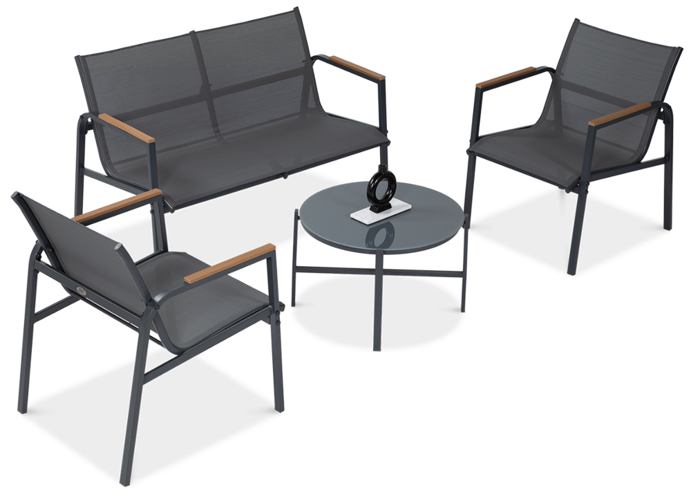 Lauko baldų komplektas MANGO CAFFE, Dark Grey - 6