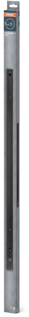 Vienfazis taškinių šviestuvų bėgelis OSRAM TRACKLIGHT RAIL AND BASE,aliuminis,1m,juodas - 4