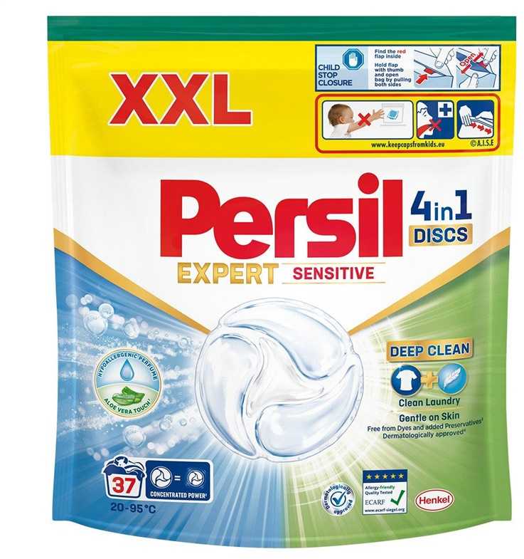 Skalbimo kapsulės PERSIL DISCS Sensitive,  37 skalbimai-0