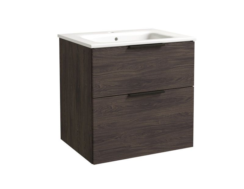 Vonios spintelė RB BATHROOM GRAND 60, su praustuvu, rudo ąžuolo sp., 61 x 61,8 x 46 cm-0