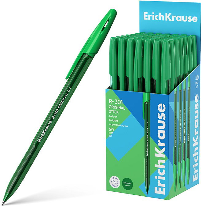 ERICHKRAUSE Confezione 4 Penne A Sfera Automatiche R-301 Classic Matic 10 – Punta 1.0 Mm, Inchiostro Blu Asciugatura Rapida - 5