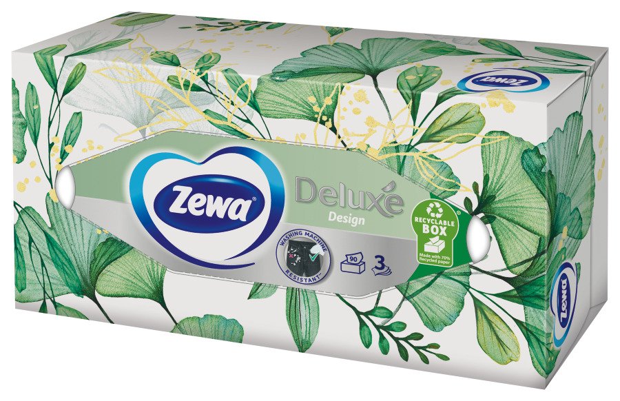 Vienkartinės nosinaitės ZEWA Clean & Soft Box, 3 sl., 90 vnt. - 4