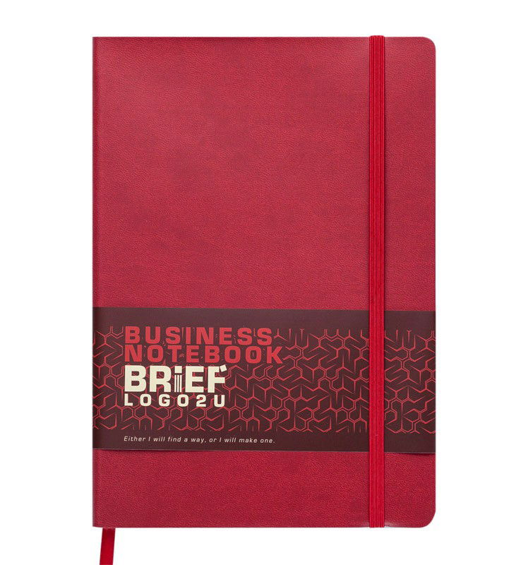 Knyga BRIEF A5 96lapų langeliais raudona-0