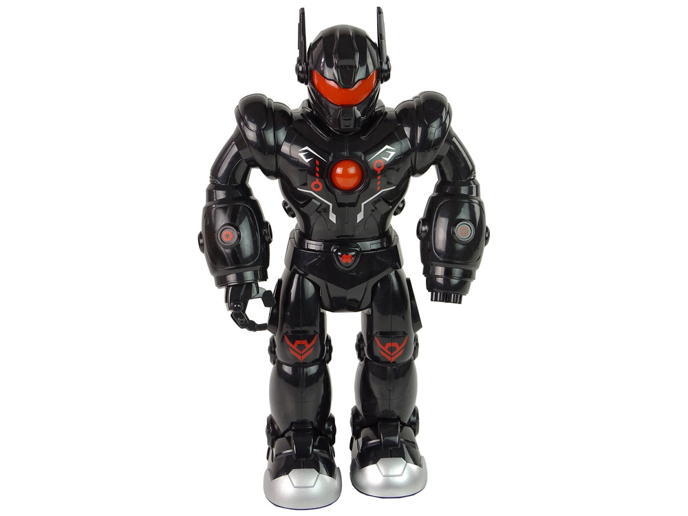 Interaktyvus vaikštantis robotas su garso ir šviesos efektais, juodas - 7