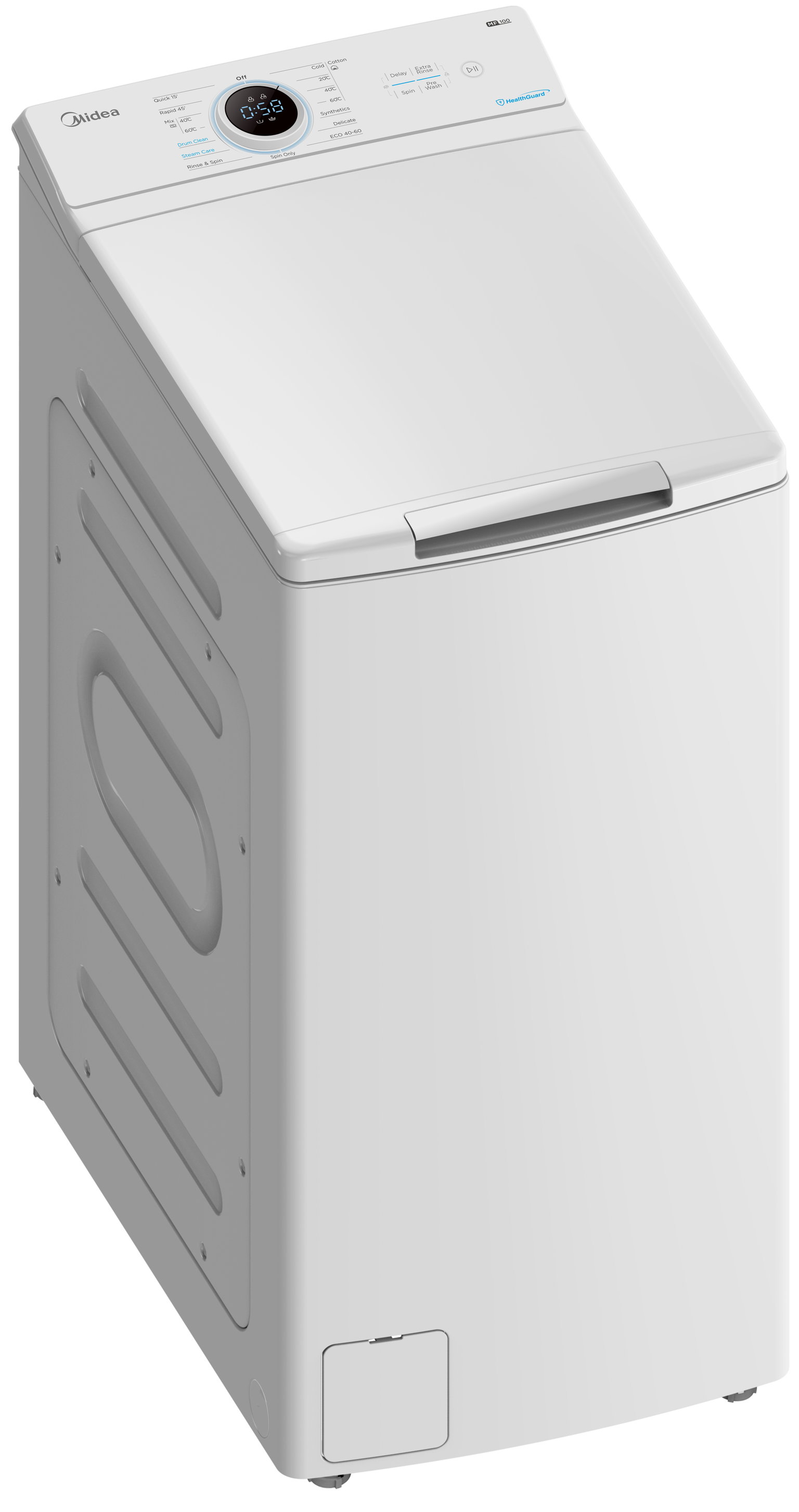 Skalbimo mašina Midea MF100T60B/W, 6 kg-1
