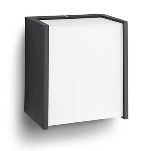 Sieninis LED lauko šviestuvas PHILIPS MACAW, IP44, 3 W, 2700 K, 350 lm, 9,3x13,3x14,8 cm-0