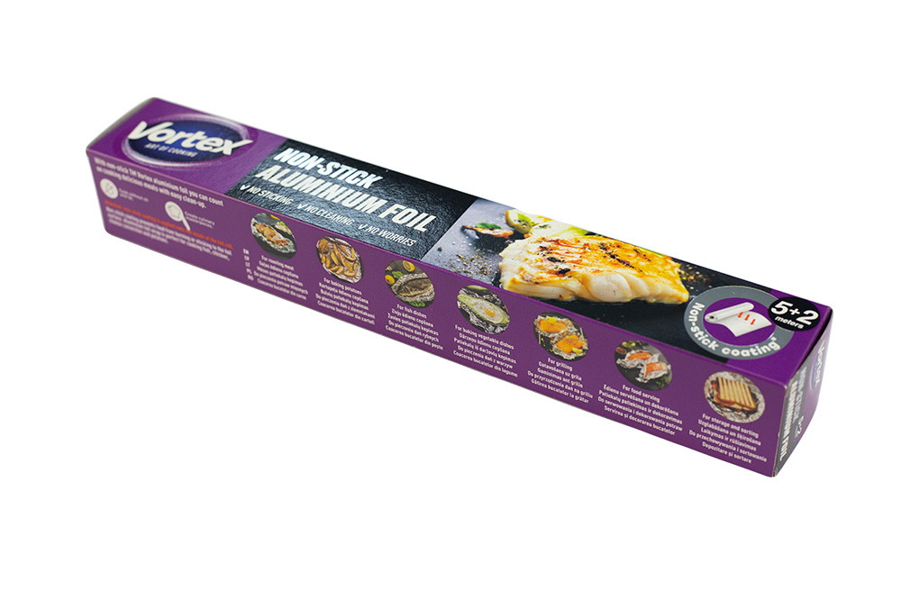 Aliuminio folija VORTEX NON-STICK, silikonizuota, 7 m-0