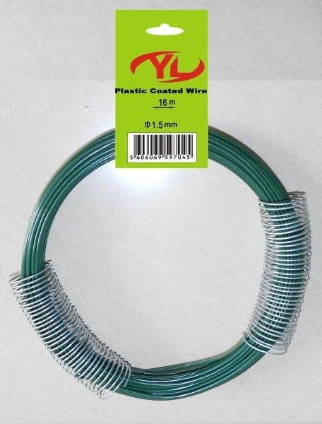Viela cinkuota, dengta PVC, žalios sp., 1,1 mm, 25 m