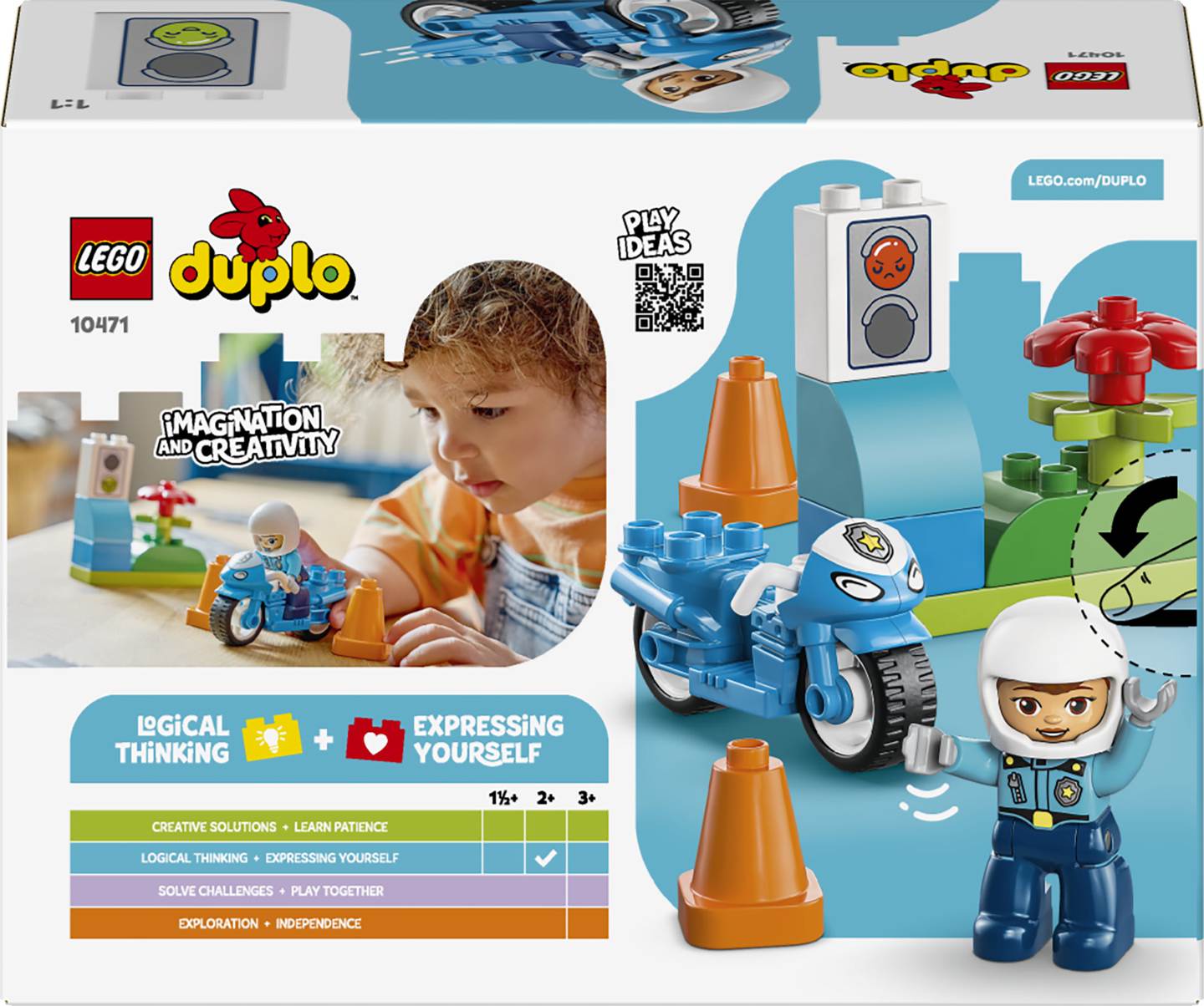 Konstruktorius LEGO Duplo Town Blue Police Motorcycle - 2