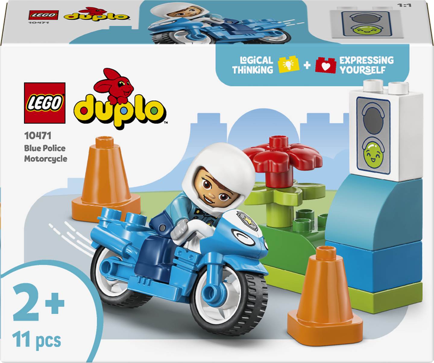 Konstruktorius LEGO Duplo Town Blue Police Motorcycle - 1