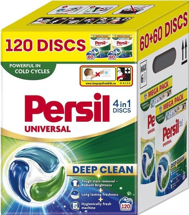 Skalbimo kapsulės PERSIL DISCS Universal, 120 skalb.